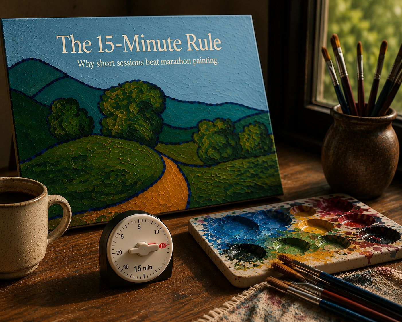 The 15-Minute Rule: Why Short Sessions Beat Marathon Paintin